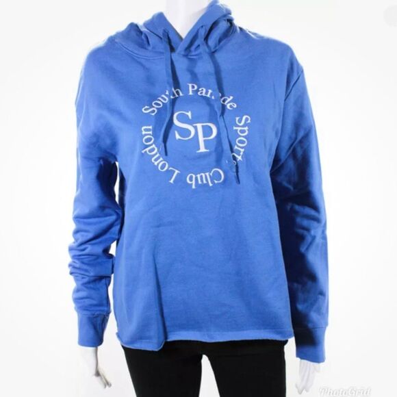 Revolve South Parade Charlie Sports Club Hoodie Ocean Blue Size S - Picture 3 of 10